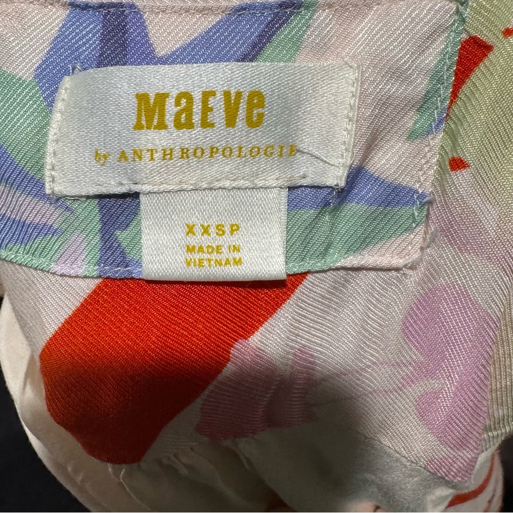 Maeve Anthropologie Tie Neck Mini Dress | XXS - Picture 10 of 12